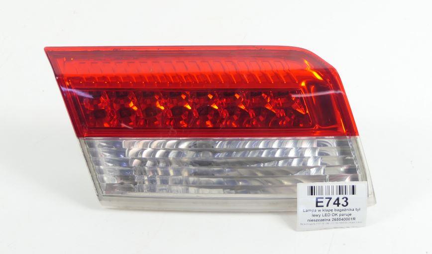 Renault Laguna III 2007-2015 hatchback 2.0 DCI diesel MT 110 kW 2008  Svetlo zadné ľavé 265540001R