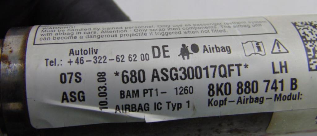 AUDI A4 B8 sedan 2008 118 kW 1.8 TFSI  Airbag 8K0880741B