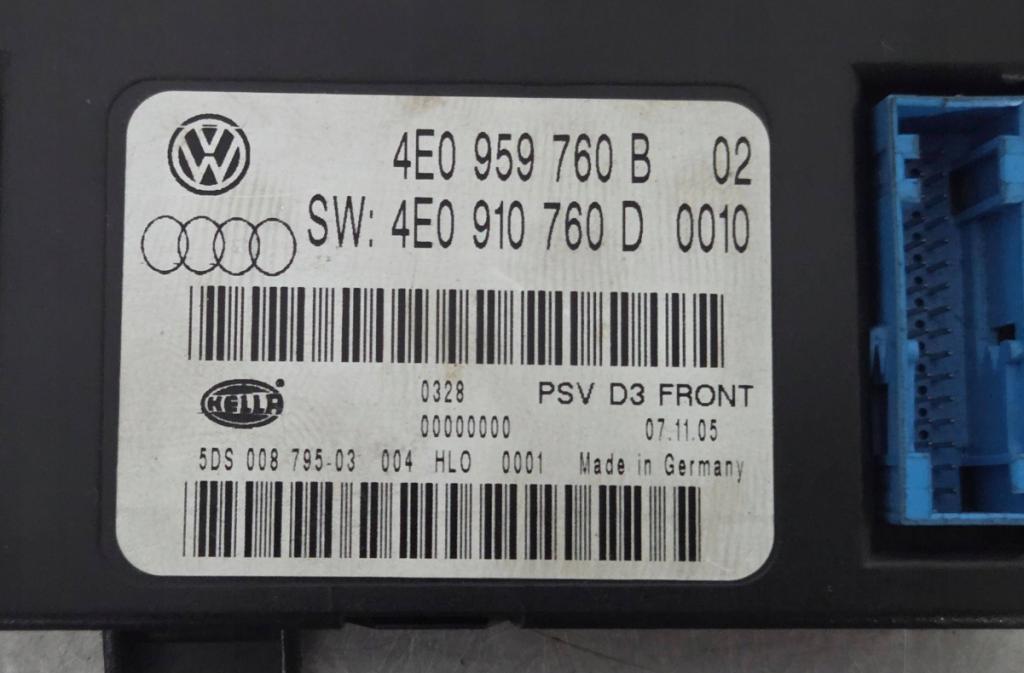Audi A8 D3 2002-2009 sedan 4.2 TDI diesel AT 240 kW 2005  Modul 4E0959760B