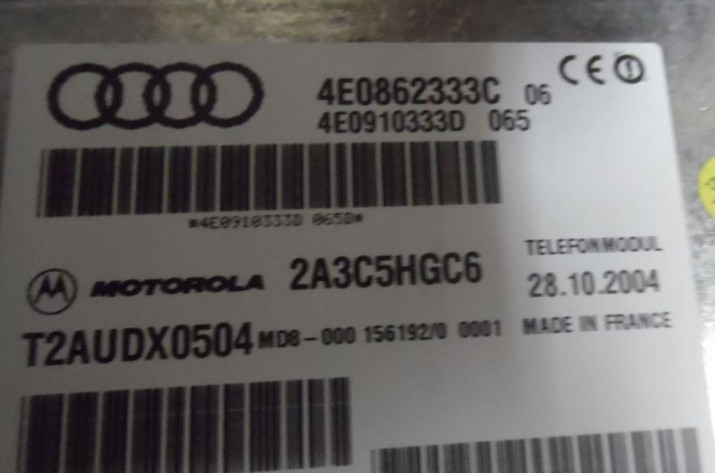 Audi A8 D3 2002-2009 sedan 3.0 TDI diesel AT 171 kW 2004  Modul 4E0862333C