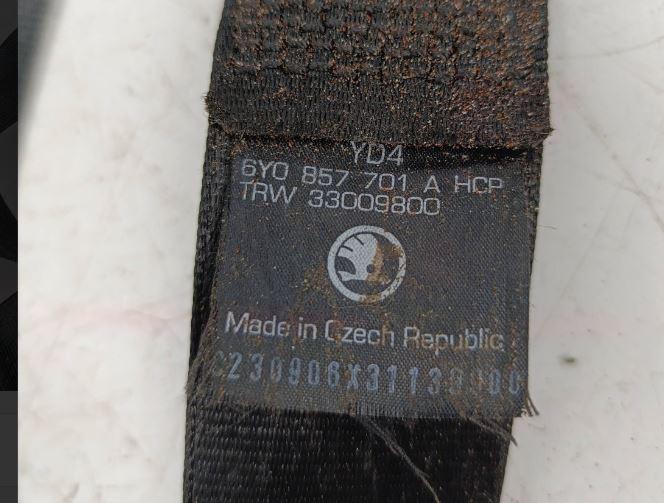 Skoda Fabia I 1999-2007 hatchback 1.2 petrol MT 40 kW 2004  Bezpečnostný pás predný ľavý 6Y0857701A 33009800