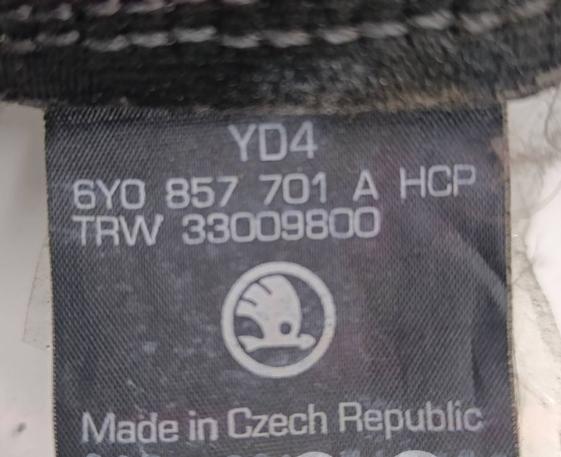 Skoda Fabia I 1999-2007 hatchback 1.2 petrol MT 40 kW 2004  Bezpečnostný pás predný ľavý 6Y0857701A