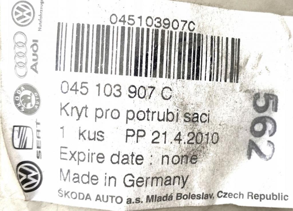 Volkswagen Polo V 6R 2009-2017 hatchback 1.2 petrol MT 51 kW 2010  Kryt motora horný 045103907