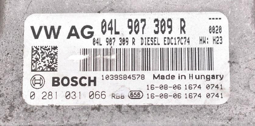 Skoda Octavia III 2013- combi 2.0 TDI diesel MT 110 kW 2015  Riadiaca jednotka motora 04L907309R