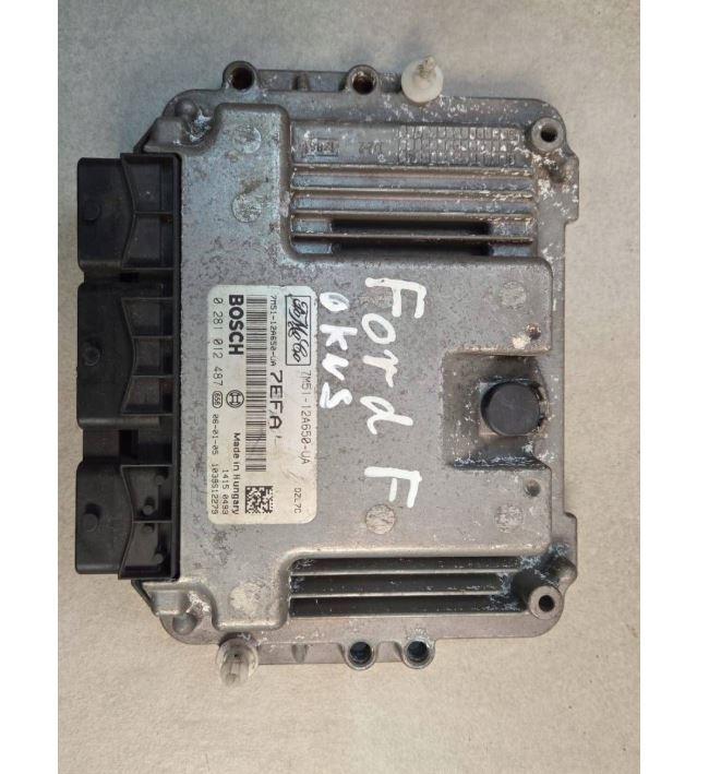 Ford Focus Mk2 2004-2011 sedan 1.6 16v petrol MT 85 kW 2006  Riadiaca jednotka motora 7M5112A650UA 0281012487