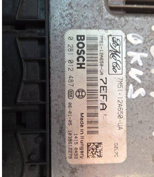 Ford Focus Mk2 2004-2011 sedan 1.6 16v petrol MT 85 kW 2006  Riadiaca jednotka motora 7M5112A650UA 0281012487