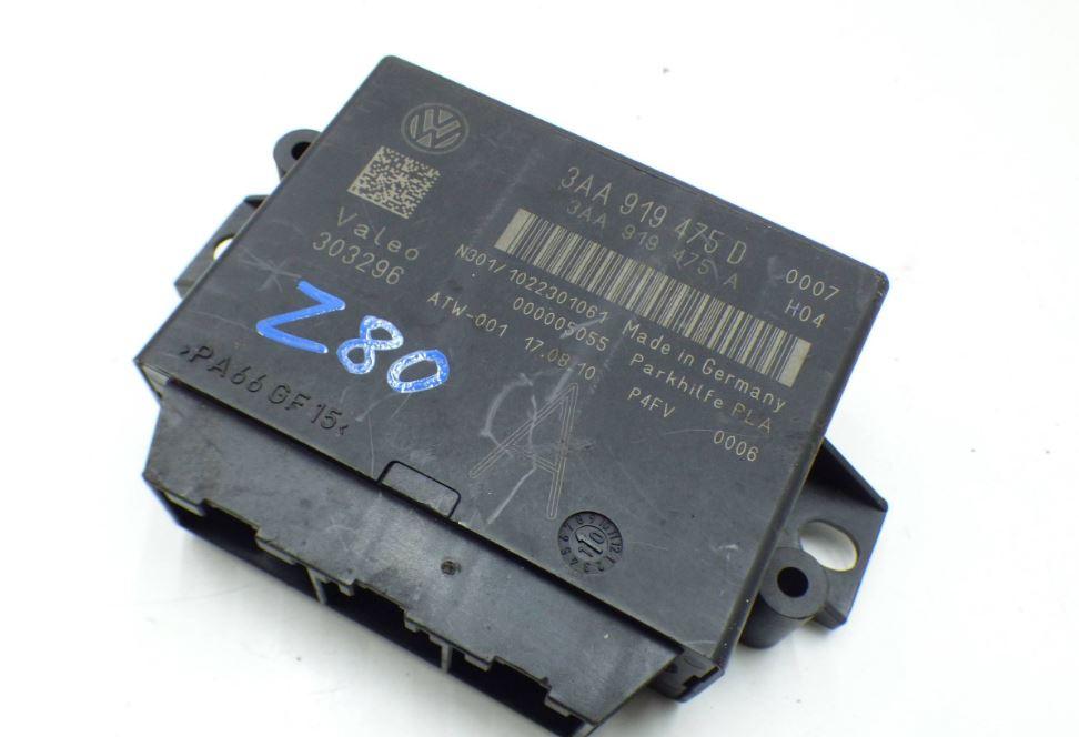 Volkswagen Passat B7 2010-2014 sedan 1.4 TSI petrol MT 90 kW 2011  Modul parkovacích senzorov 3AA919475D 303296 000005055