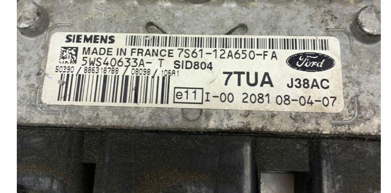 Ford Fusion hatchback 1.4 TDCI diesel MT 50 kW 2009  Riadiaca jednotka motora 7S61-12A650-FA 5WS40633A-T