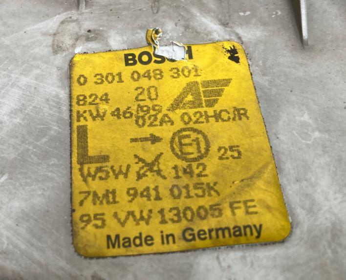 Volkswagen Sharan I 1995-2010 combi 1.9 TDI diesel MT 81 kW 1997  Svetlo predné ľavé