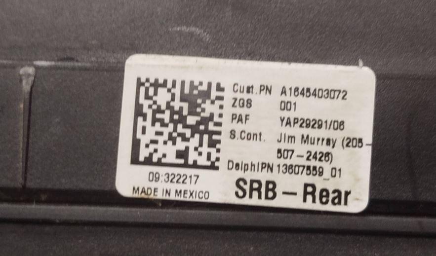 Mercedes GL I X164 2006-2012 hatchback 4.0 CDI diesel AT 225 kW 2008  Poistková skrinka a1645403072