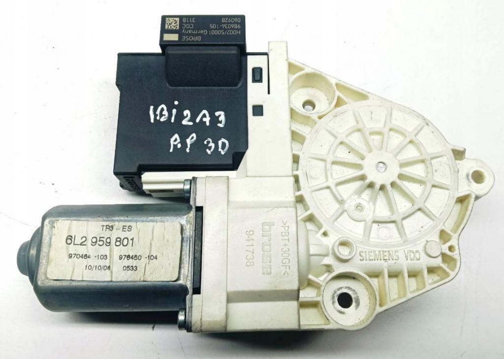 Seat Ibiza III 6L 2002-2008 hatchback 1.4 16v petrol MT 74 kW 2002  Motorček okien predný pravý 6L2959801