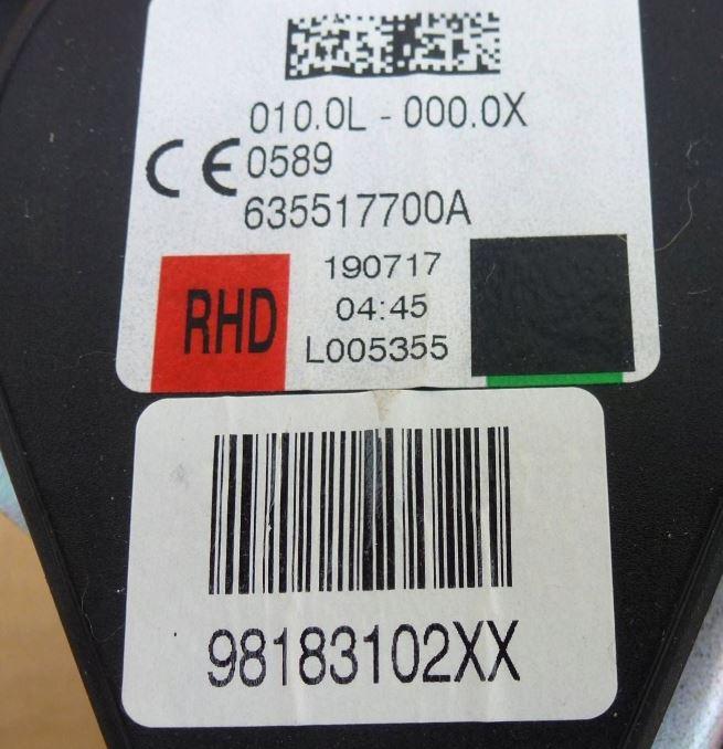 Citroen C3 III 1.2 12V 83KM HB 5d 2019 r. Bezpečnostný pás KOMPLET 625517700A 635518900A