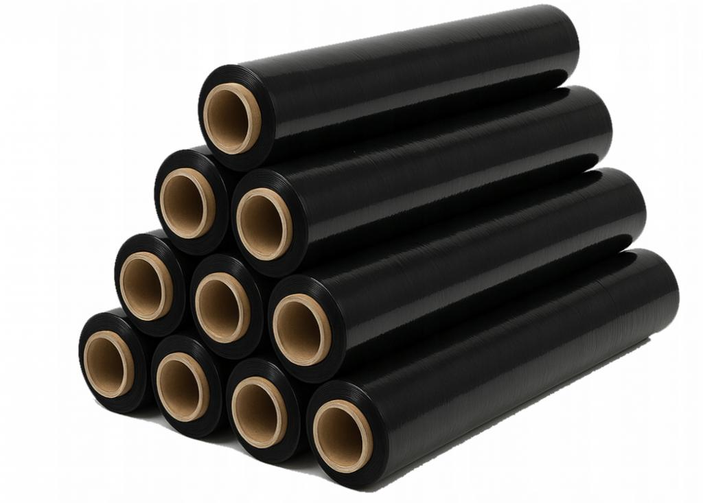 Folia STRETCH 10x 2,8kg čierna  30kg  Fólia