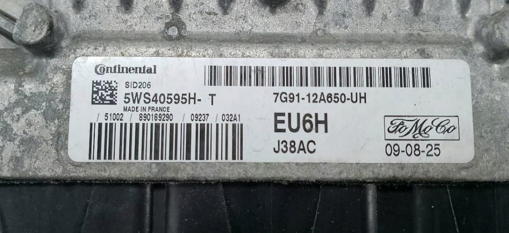 Ford Mondeo Mk4 2007-2014 hatchback 2.0 TDCI diesel MT 103 kW 2009  Riadiaca jednotka motora 7G91-12A650-UH 5WS40595H