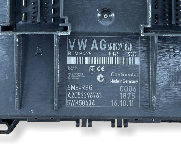 Seat Ibiza IV 6J 2008-2017 hatchback 1.2 MPI petrol MT 51 kW 2012  Modul komfortu 6R0937087K 5WK50434