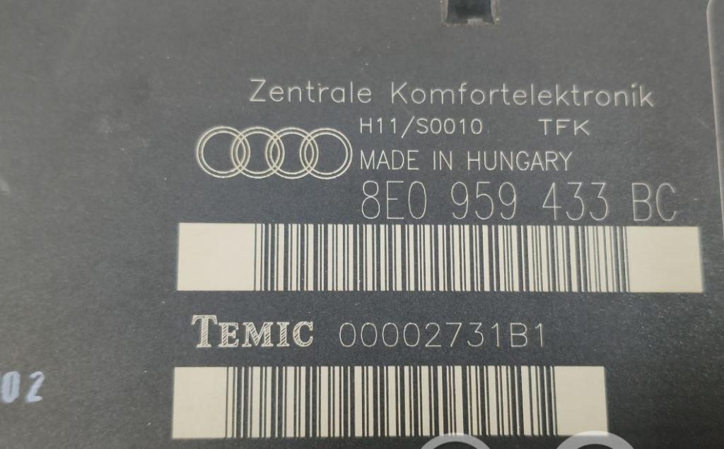 Audi A4 B6 2000-2004 sedan 1.9 TDI diesel MT 96 kW 2003  Modul komfortu 8E0959433BC 00002731B1 00709687