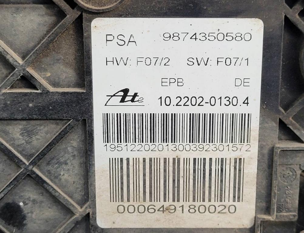 Peugeot 508 2010-2018 2.2 HDI diesel 150 kW  Ručná brzda elektrická 9874350580