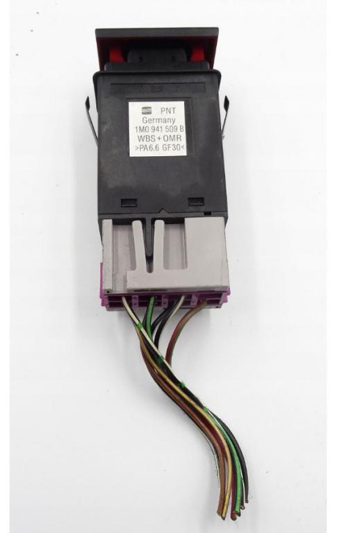 Seat Leon I 1999-2005 hatchback 1.9 TDI diesel MT 81 kW 1999  Prepínač výstražných (núdzových) svetiel 1M0941509B