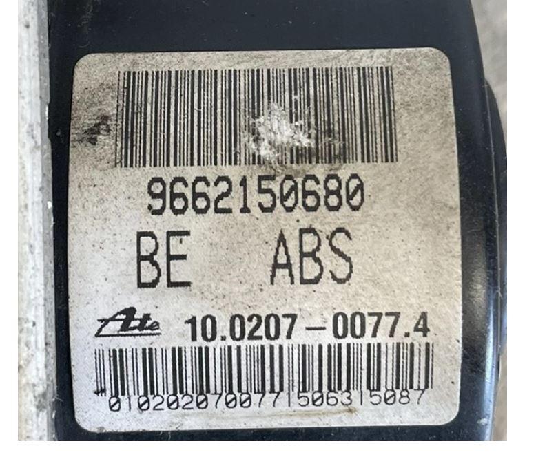 Peugeot 207 hatchback 1.4 petrol MT 54 kW 2008 Pumpa ABS 9662150680 10.0970-1126.3