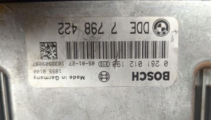 BMW 5 E60 2003-2010 combi 2.0 D diesel MT 120 kW 2007  Riadiaca jednotka motora 0281012190 7798422