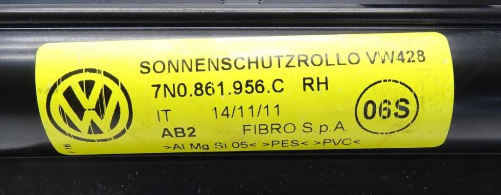 Volkswagen Sharan II 2010-2022 hatchback 2.0 TDI diesel CFG AT 125 kW 2012  Slnečná clona 7N0861956C