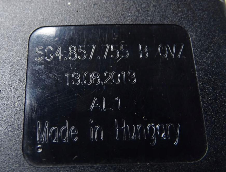 Volkswagen Golf VII 2012-2020 hatchback 1.6 TDI diesel MT 77 kW 2012  Bezpečnostný pás predný ľavý 5G4857755B