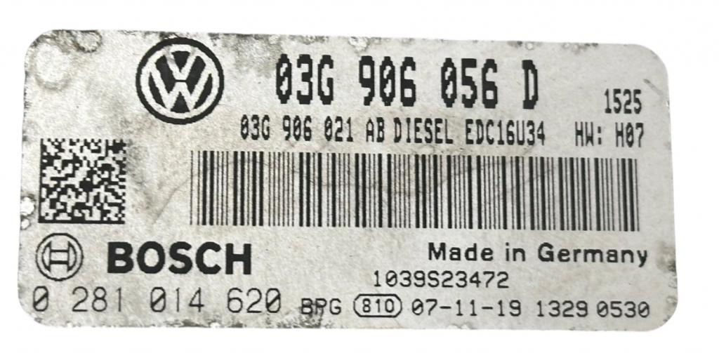Volkswagen Golf V 2003-2009 hatchback 1.9 TDI diesel MT 66 kW 2004  Riadiaca jednotka motora 03G906056D 0281014620