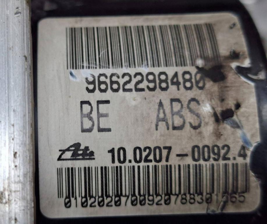 Peugeot 207 hatchback 1.4 petrol MT 54 kW 2008  Pumpa ABS 9662298480 ; 10020700924 ; 10097011443