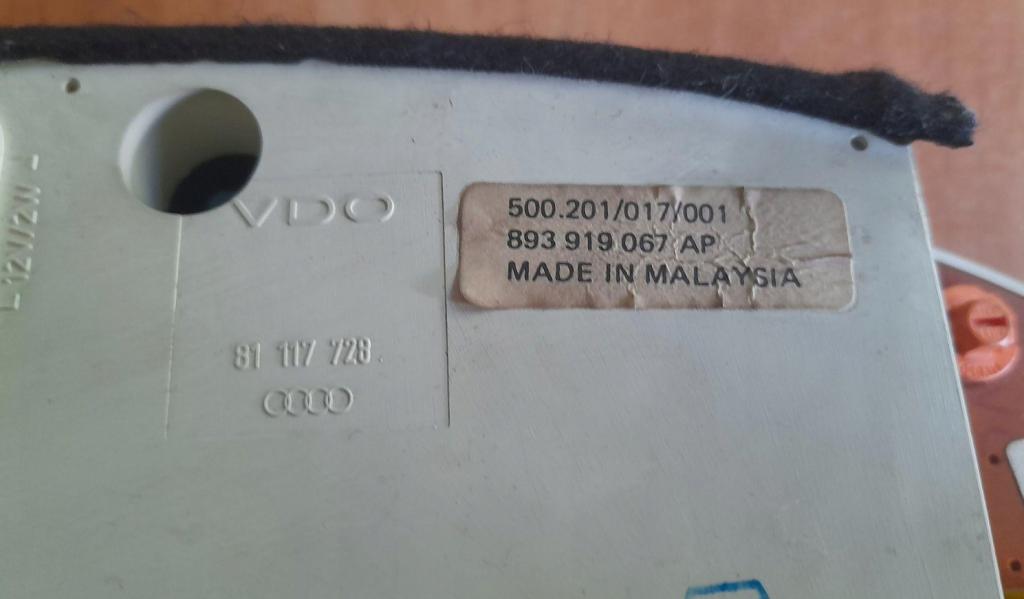 Audi 80 B4 1991-1994 Prístrojová doska 8A0919033E