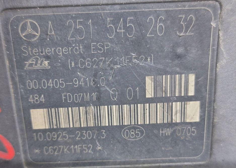 Mercedes GL I X164 2006-2012 hatchback 4.0 CDI diesel AT 225 kW 2008  Pumpa ABS A2515452632
