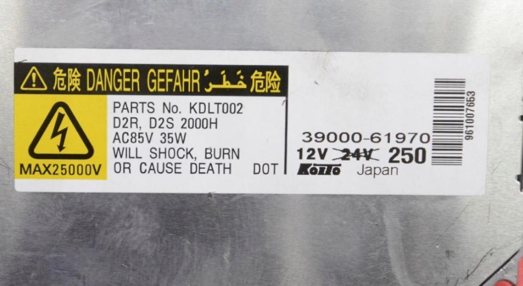 Mazda 6 II GH 2007-2012 hatchback 2.0 CITD diesel 103 kW 2007  Menič xenónu 39000-61970