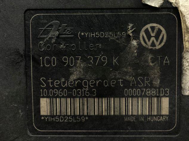 Skoda Octavia I 1996-2010 combi 1.9 TDI diesel MT 66 kW 1999  Pumpa ABS 1J0614417D