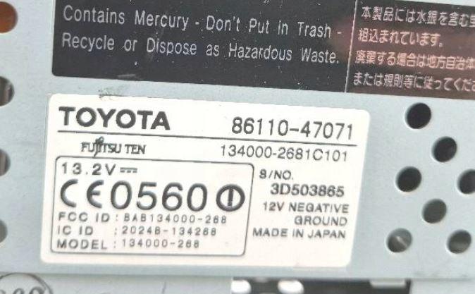 Toyota Prius II XW20 2003-2009 hatchback 1.5 petrol AT 57 kW 2008  Displej 86110-47071
