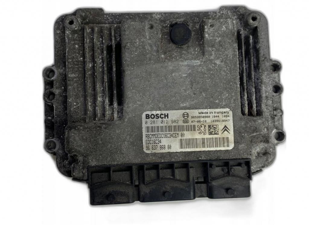 Peugeot Expert II 2006-2016 hatchback 1.6 HDI diesel MT 66 kW 2007  Riadiaca jednotka motora 0281012982  9663786880