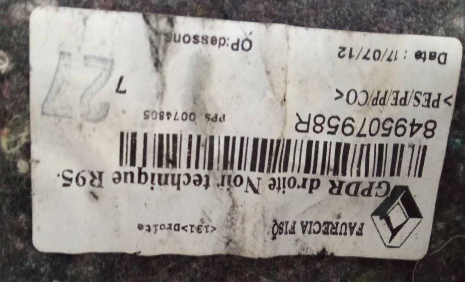 Renault Grand Scenic II 2004-2009 minivan Tapacír zadnej kapoty komplet (kufra)