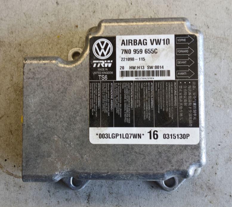 Volkswagen Sharan II 2010-2022 hatchback 2.0 TDI diesel CFG AT 125 kW 2012  Riadiaca jednotka airbagu 7N0959655C