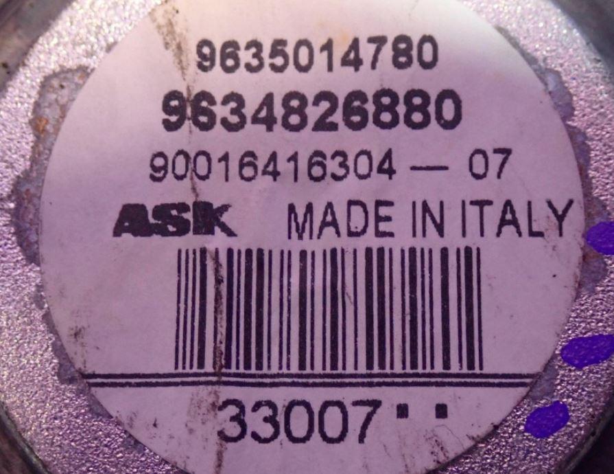 Peugeot 1007 hatchback   Reproduktor pravy + lavy  9634826880 9635014780