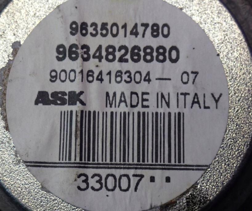 Peugeot 1007 hatchback   Reproduktor pravy + lavy  9634826880 9635014780