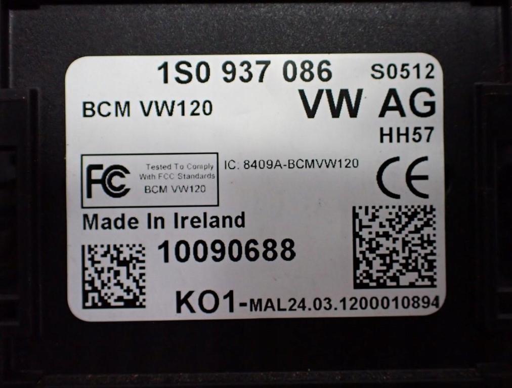 Volkswagen UP 2011-  Modul komfortu 1S0937086