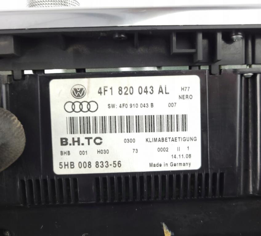 Audi A6 C6 2004-2011 3.0 TDI diesel 2008 Panel kúrenia/klimatizácie 4F1820043AL
