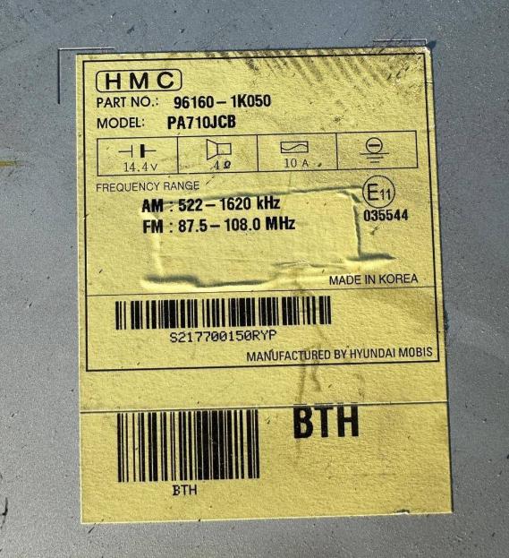 Hyundai I20 I 2008-2014 hatchback 1.6 CRDI diesel 2013  Rádio 96160-1K050