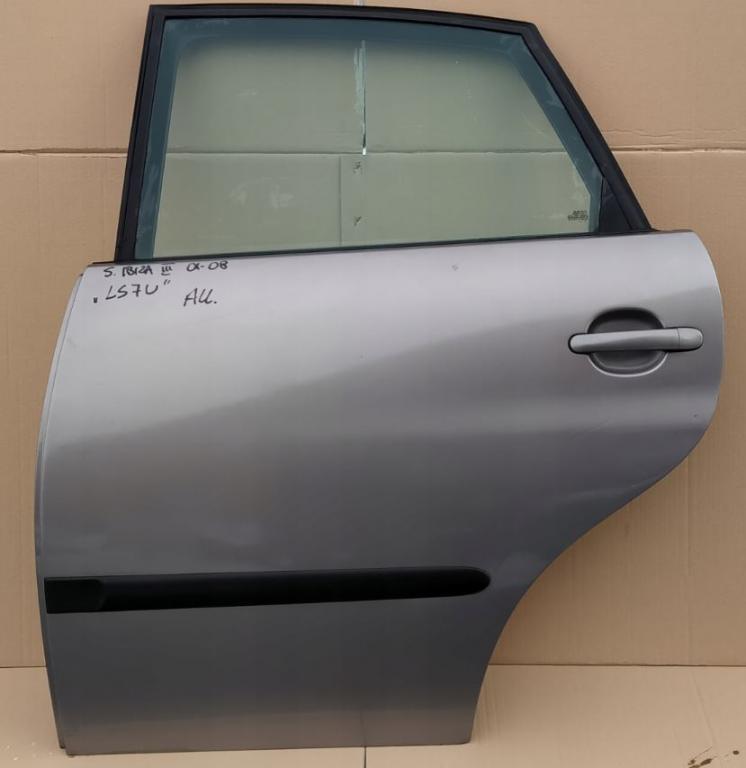 Seat Ibiza III 6L 2002-2008 hatchback 1.4 16v petrol MT 55 kW 2003  Dvere zadné ľavé LS7U