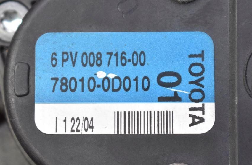 Toyota Yaris I 1999-2005 hatchback 1.0 16v petrol 50 kW 2001  Potenciometer plynového pedálu 78010-0D010