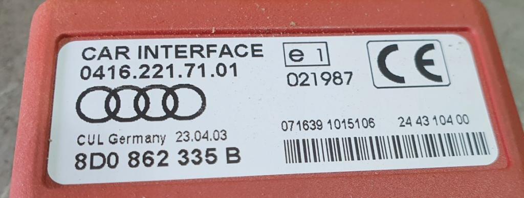 Volkswagen Passat B5 1995-2005 sedan 1.6 petrol MT 74 kW 1998  Modul 8D0862335B