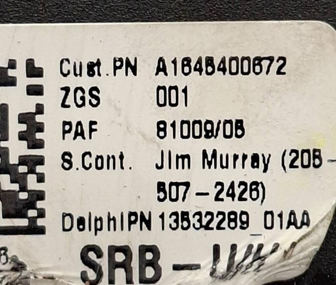 Mercedes ML W164 2005-2011 Poistková skrinka A1645400672 13532289