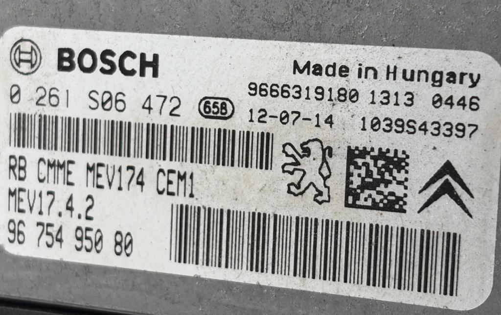 Citroen C4 II 2010-2017 Riadiaca jednotka motora 9675495080 0261S06472
