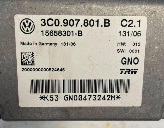 Volkswagen Passat B6 2005-2010 sedan 1.9 TDI diesel MT 77 kW 2006  Modul ručnej (parkovacej) brzdy 3C0907801B 15658301B GN00473242M
