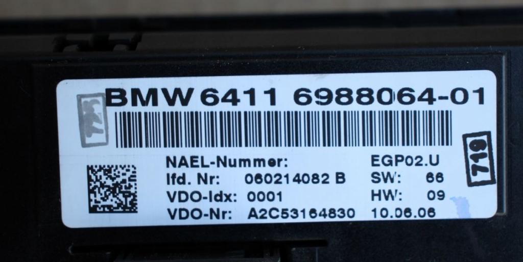 BMW 1 E87 2004-2011 hatchback   Panel kúrenia/klimatizácie 6988064