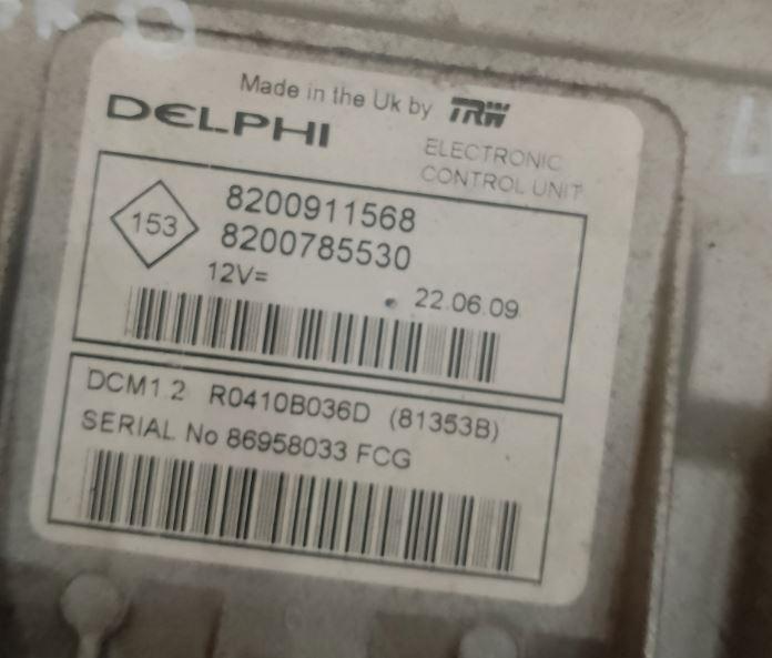 Dacia Sandero I 2008-2012 hatchback 1.5 DCI diesel MT 63 kW 2008  Riadiaca jednotka motora 7891688905