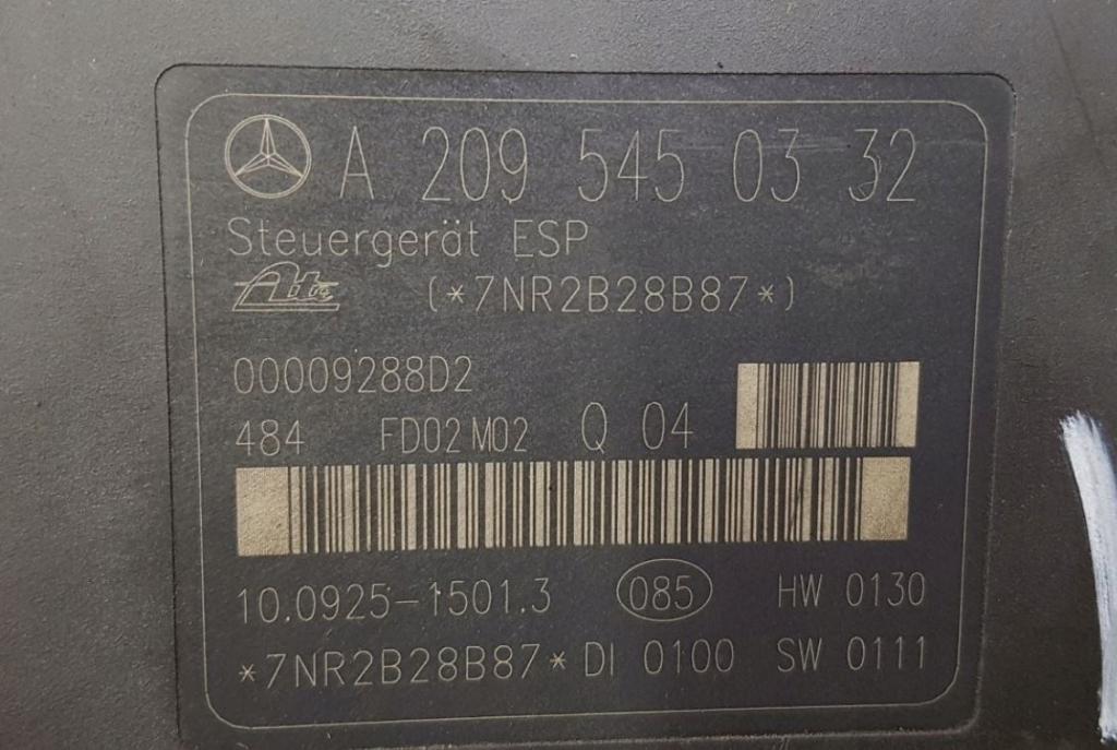 Mercedes C W203 2000-2007 combi 2.7 CDI diesel MT 125 kW 2002  Pumpa ABS A2095450332